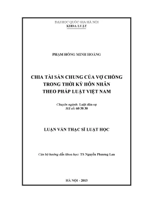 Chia Tài Sản Chung Vợ Chồng Trong Thời Kỳ Hôn Nhân Theo
