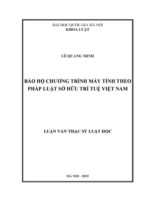Bảo Hộ Chương Trình Máy Tính Theo Pháp Luật Sở Hữu Trí