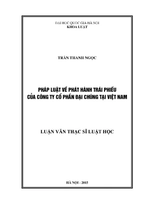 Phát Hành Trái Phiếu Công Ty Cổ Phần Đại Chúng Tại Việt