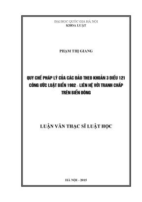 Quy chế pháp lý của các đảo theo Công ước Luật Biển 1982
