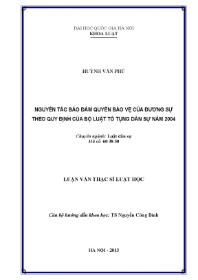 Nguyên Tắc Bảo Đảm Quyền Bảo Vệ Đương Sự Trong Bộ Luật