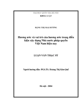 Vai trò của hương ước trong xây dựng nhà nước pháp quyền