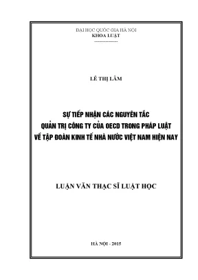 Tiếp Nhận Nguyên Tắc Quản Trị Công Ty OECD Trong Pháp