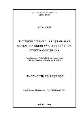 Tư tưởng Phật giáo về quyền con người và giá trị kế thừa