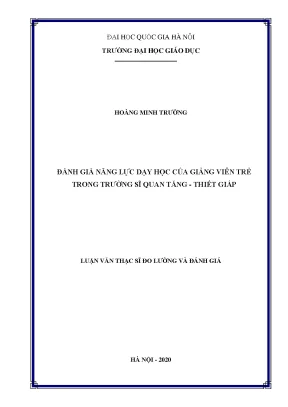Đánh Giá Năng Lực Dạy Học Của Giảng Viên Trẻ Tại Trường