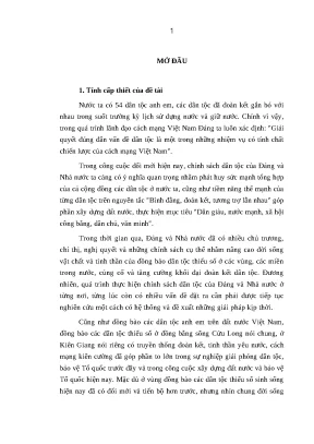 Đổi mới chính sách dân tộc đối với đồng bào thiểu số tại