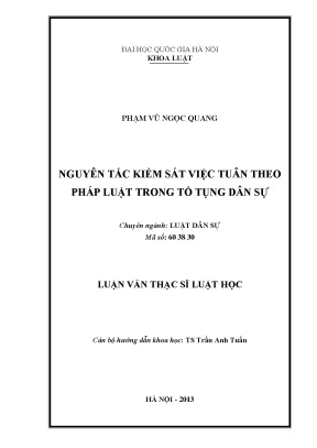 Nguyên Tắc Kiểm Sát Pháp Luật Trong Tố Tụng Dân Sự