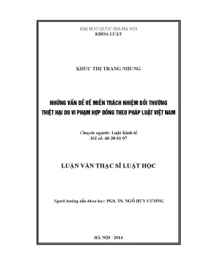 Miễn Trách Nhiệm Bồi Thường Thiệt Hại Do Vi Phạm Hợp