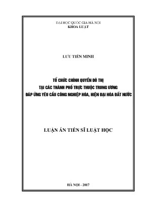 Tổ Chức Chính Quyền Đô Thị Tại Các Thành Phố Trực Thuộc 