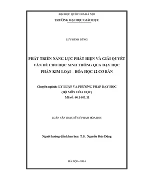 Phát Triển Năng Lực Giải Quyết Vấn Đề Cho Học Sinh Qua
