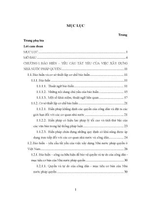 Vai trò của Bảo Hiến trong Xây Dựng Nhà Nước Pháp Quyền