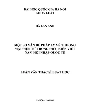 Pháp Lý Thương Mại Điện Tử Tại Việt Nam Trong Bối Cảnh