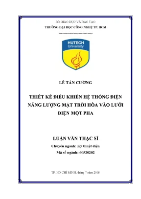 Thiết Kế Hệ Thống Điều Khiển Năng Lượng Mặt Trời Hòa