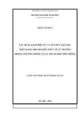 Xây Dựng Sách Điện Tử và Dạy Học Trực Tuyến Về Từ Trường
