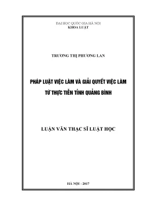 Nghiên cứu pháp luật về việc làm và giải quyết việc làm