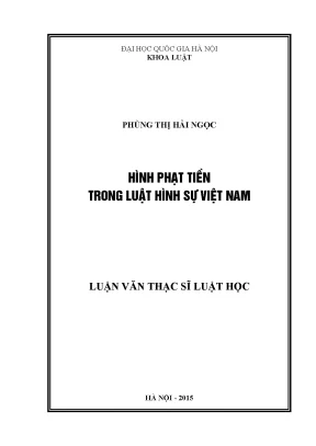 Hình Phạt Tiền Trong Luật Hình Sự Việt Nam: Nghiên Cứu