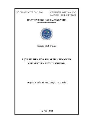 Nghiên cứu tiến hóa trầm tích Holocen ven biển Thanh Hóa