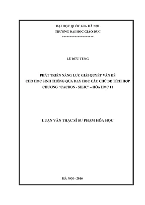 Phát Triển Năng Lực Giải Quyết Vấn Đề Cho Học Sinh Qua