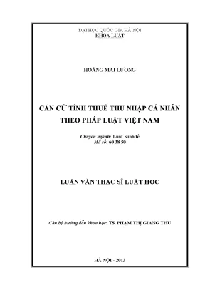 Căn Cứ Tính Thuế Thu Nhập Cá Nhân Theo Pháp Luật Việt Nam