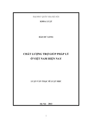 Chất lượng trợ giúp pháp lý tại Việt Nam: Thực trạng và
