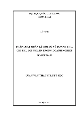 Quản Lý Nội Bộ Doanh Thu, Chi Phí và Lợi Nhuận trong