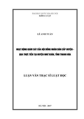 Hoạt động giám sát của Hội đồng nhân dân cấp huyện tại