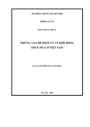 Những Vấn Đề Pháp Lý Về Hợp Đồng Thuê Mua Tại Việt Nam