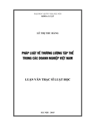Nghiên cứu pháp luật về thương lượng tập thể trong doanh