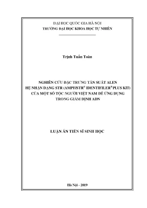 Nghiên cứu tần suất alen STR trong giám định ADN các tộc 