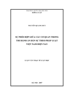 Phối Hợp Giữa Các Cơ Quan Trong Thi Hành Án Dân Sự Tại