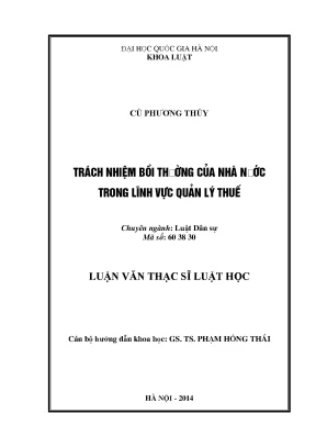 Trách Nhiệm Bồi Thường Của Nhà Nước Trong Quản Lý Thuế: