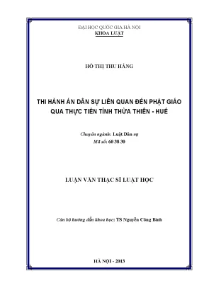 Nghiên cứu thi hành án dân sự liên quan đến Phật giáo