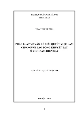 Giải Quyết Việc Làm Cho Người Lao Động Khuyết Tật Tại