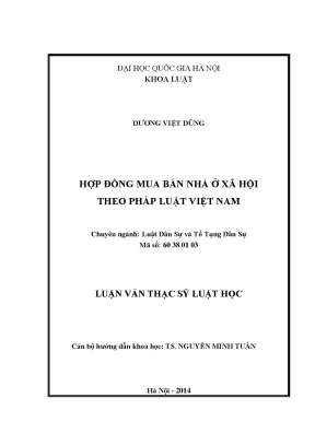 Hợp đồng mua bán nhà ở xã hội theo pháp luật Việt Nam