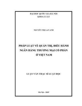 Quản Trị và Điều Hành Ngân Hàng Thương Mại Cổ Phần Tại