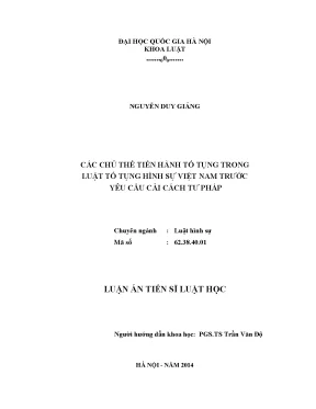 Cải Cách Tư Pháp Trong Luật Tố Tụng Hình Sự Việt Nam: