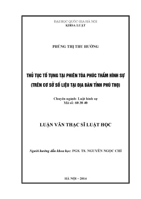 Thủ Tục Tố Tụng Tại Phiên Tòa Phúc Thẩm Hình Sự Tại Phú Thọ
