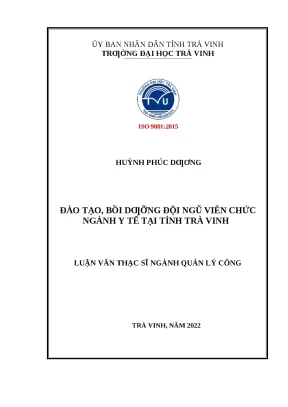 Đào Tạo và Bồi Dưỡng Viên Chức Ngành Y Tế Tại Trà Vinh