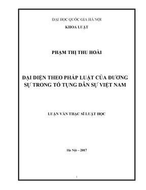 Đại diện theo pháp luật trong tố tụng dân sự Việt Nam:
