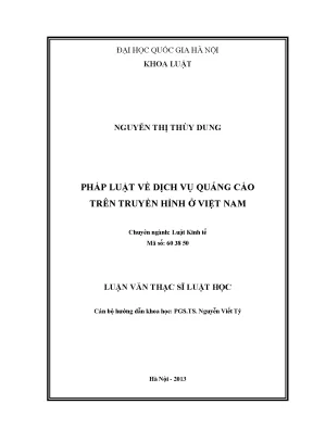Nghiên cứu pháp luật về dịch vụ quảng cáo truyền hình