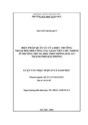 Biện Pháp Quản Lý Hiệu Trưởng Đổi Mới Công Tác Giáo Viên