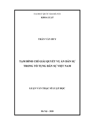 Tạm Đình Chỉ Giải Quyết Vụ Án Dân Sự Trong Tố Tụng Dân