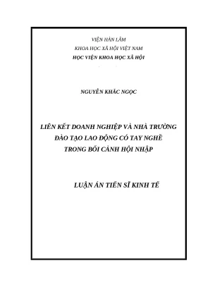 Liên Kết Doanh Nghiệp và Nhà Trường: Đào Tạo Lao Động