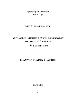 Vi phạm điều kiện kết hôn của đồng bào dân tộc thiểu số