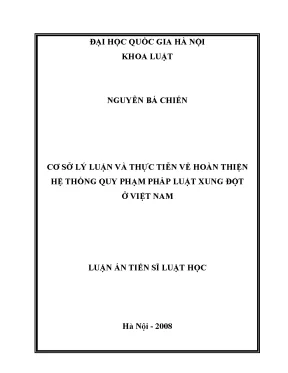Hoàn thiện hệ thống quy phạm pháp luật xung đột ở Việt