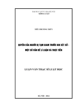 Quyền của người bị tạm giam trước khi xét xử: Lý luận và