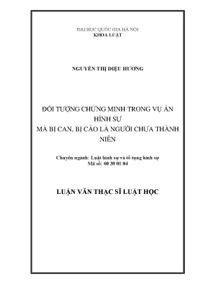 Chứng Minh Trong Vụ Án Hình Sự Đối Với Người Chưa Thành Niên