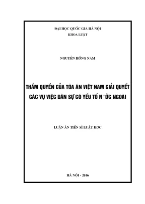 Thẩm quyền của Tòa án Việt Nam trong giải quyết vụ việc
