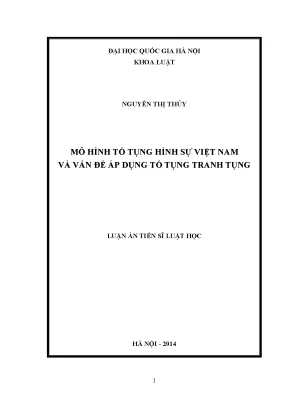 Mô Hình Tố Tụng Hình Sự Việt Nam: Nghiên Cứu và Áp Dụng