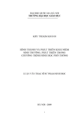 Khái Niệm Sinh Trưởng và Phát Triển Trong Chương Trình